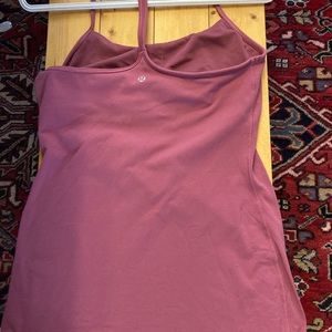 rose colored full length yoga top